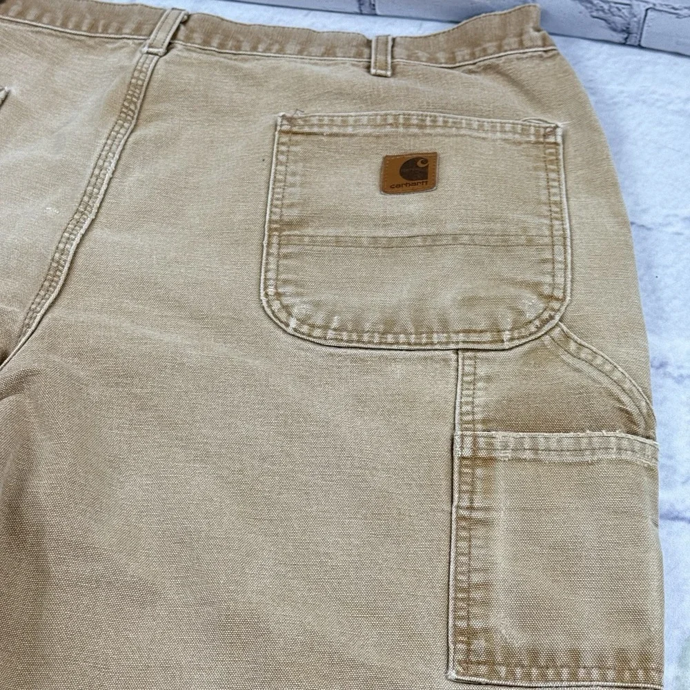 Carhartt Mens Washed Duck Work Pants 38x32 Original Dungaree Fit B11-BRN 2018 *E